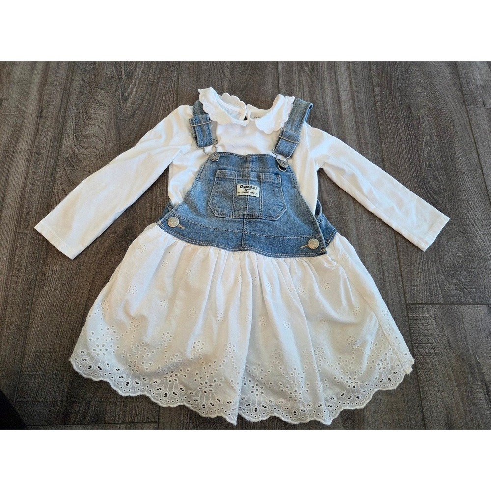 Oshkosh B'gosh toddler girl‎ overalls skirt outfit 2t